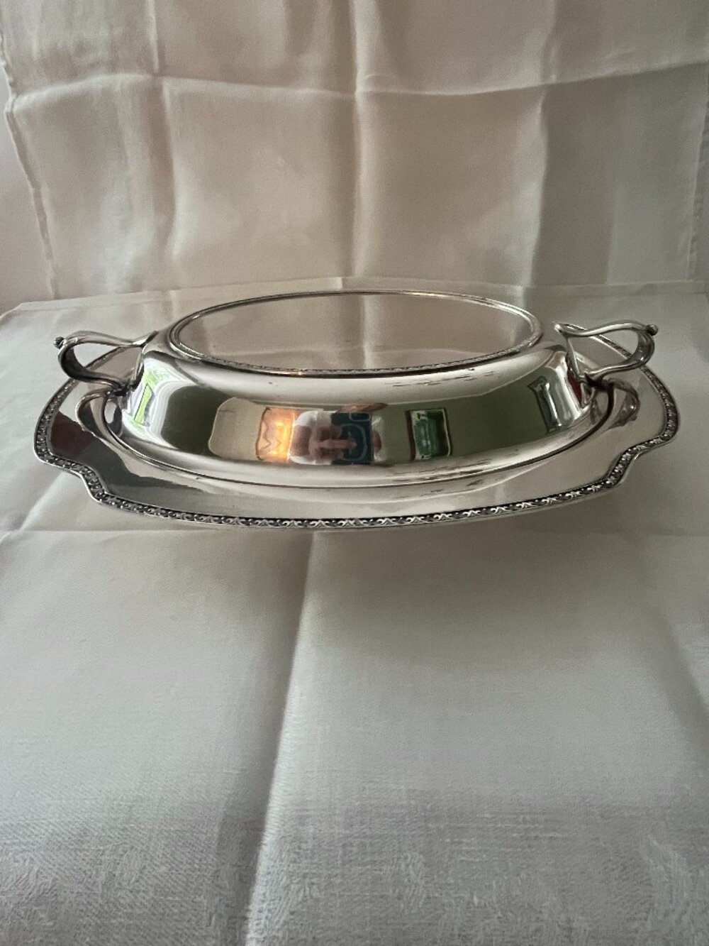 Vintage Silver-Plated Covered Serving Dish